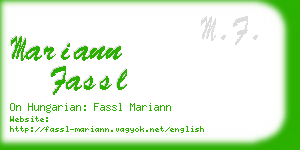 mariann fassl business card